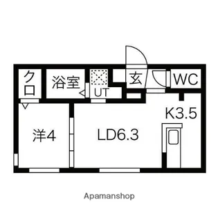 北海道札幌市中央区南十条西1丁目【マンション】の間取り