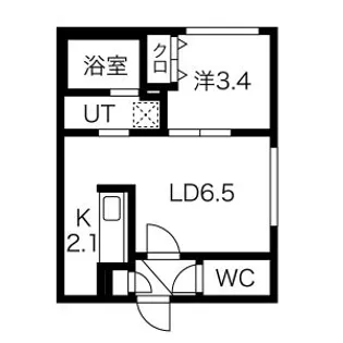 GRANDEE桑園(グランディー桑園)【2階】の間取り