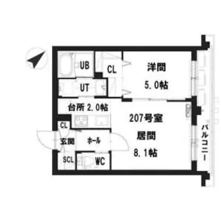 グランメール宮の森ヴェールパルク【2階】の間取り