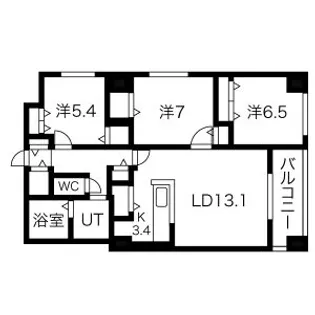 MODENA近代美術館【6階】の間取り