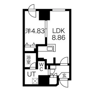 ルラシオン札幌駅前【303号室】の間取り