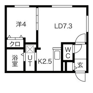7TH REGAL(セブンスリーガル)琴似【3階】の間取り