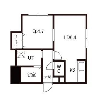 PRIME STAGE 4ー16【406号室】の間取り