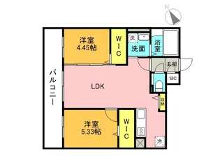 SーRESIDENCE二十四軒AVELIS【1階】の間取り