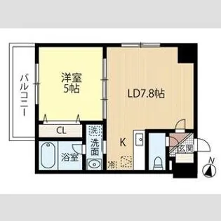 アルファスクエア大通西17【5階】の間取り