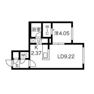 1LDKの間取り画像