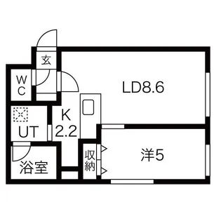 ベルヴィル【4階】の間取り