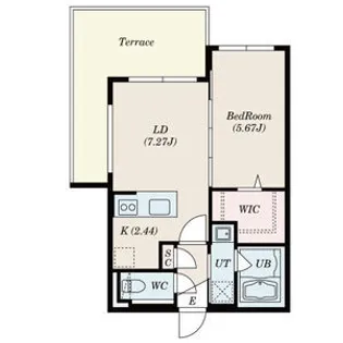 1LDKの間取り画像