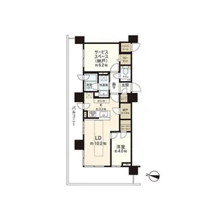 ブランズタワー札幌大通公園【20階】の間取り