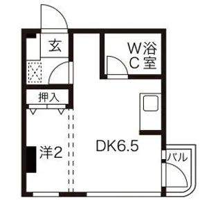 中島公園マンション【202号室】の間取り