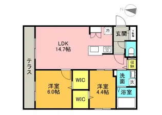 ブランシャールALAIN幌平橋【1階】の間取り