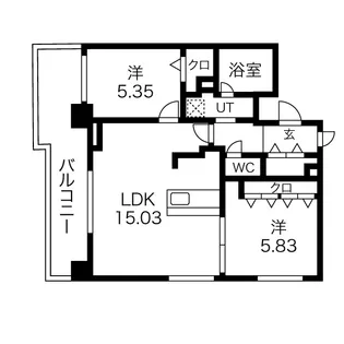桂和レジデンス円山公園【7階】の間取り