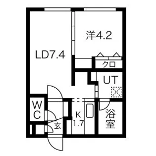 1LDKの間取り画像