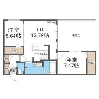 ビッグレジデンス円山宮ケ丘【1階】の間取り