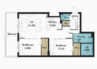 北海道札幌市中央区南十五条西12丁目【マンション】の間取り