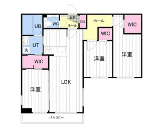 ONE YAMAHANA【4-E号室】の間取り