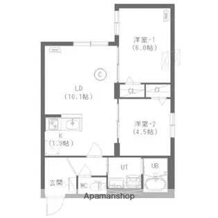 北海道札幌市白石区本郷通5丁目南【マンション】の間取り