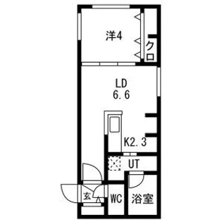 Flandre桑園【4階】の間取り