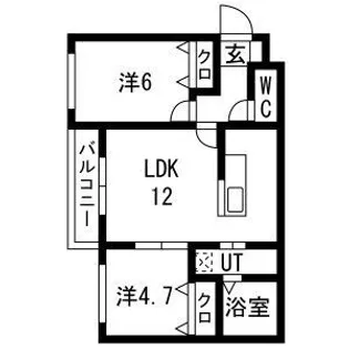 北海道札幌市中央区南四条西21丁目【マンション】の間取り
