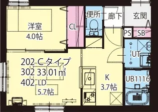 DOMANI医大前(ドマーニイダイマエ)【3階】の間取り