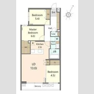 SーRESIDENCE南円山BLAZE【205号室】の間取り