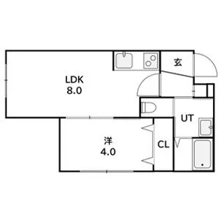 ラフィーネ西町北【103号室】の間取り