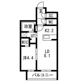 ALTUS南平岸【00205号室】の間取り