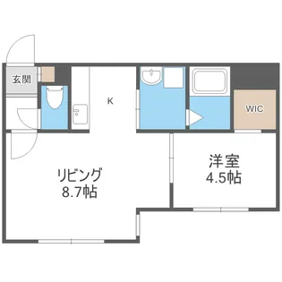 仮)平岸2ー8MS【303号室】の間取り