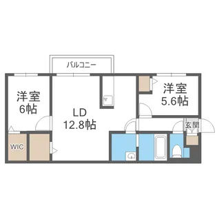 THE MODERN 伏見【303号室】の間取り