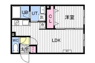 ASTER S14【106号室】の間取り