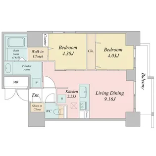 SーRESIDENCE大通公園ADMIRIO【8階】の間取り