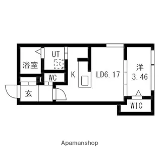 URBAN FLATS 中の島【2階】の間取り