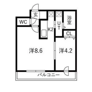 LA SERENE MISONO【203号室】の間取り