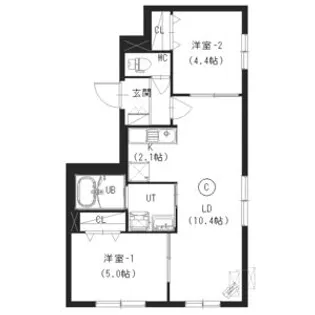 シティノーブル中の島【3階】の間取り