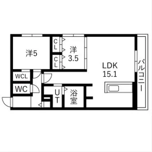 ALIVIS月寒中央【3階】の間取り