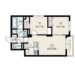 プエンテ発寒【201号室】の間取り