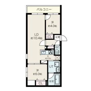 プエンテ発寒【303号室】の間取り