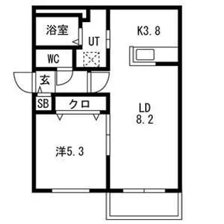 TEANA HONGO【2階】の間取り
