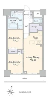 ジュノール札幌植物園【5階】の間取り