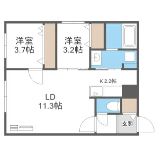 CIEL SEREIN円山 (シエルスラン円山)【3階】の間取り