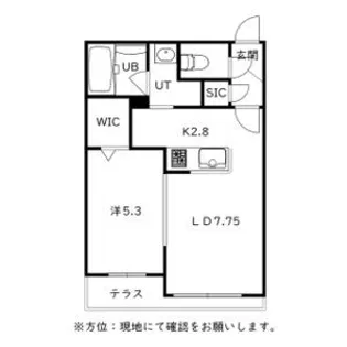 仮)菊水5−2MS B棟【106号室】の間取り