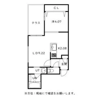 仮)菊水5−2MS B棟【101号室】の間取り