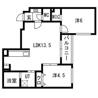 仮)月寒西1ー9MS【202号室】の間取り