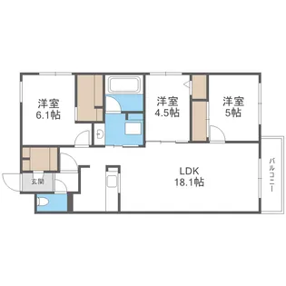 ZABO HILLS MISONO【2階】の間取り
