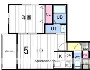 北海道札幌市豊平区月寒東一条15丁目【マンション】の間取り