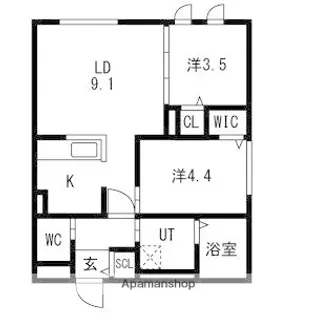 アルファスクエアN2【5階】の間取り