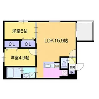 仮)エルプラス中の島【1階】の間取り