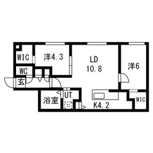 仮)豊平1ー6MS【1階】の間取り