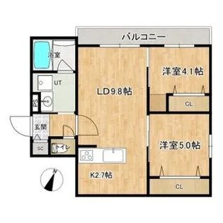 ALESIA北円山【2階】の間取り