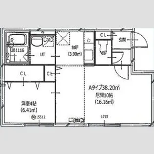 HERO YAMAHANA2【406号室】の間取り